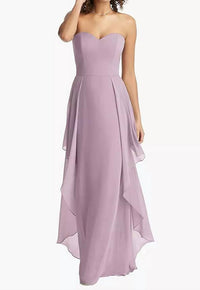 Dessy - Lux Strapless Chiffon Dress