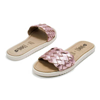 Oldsoles - Girl's Puff Leather Slides