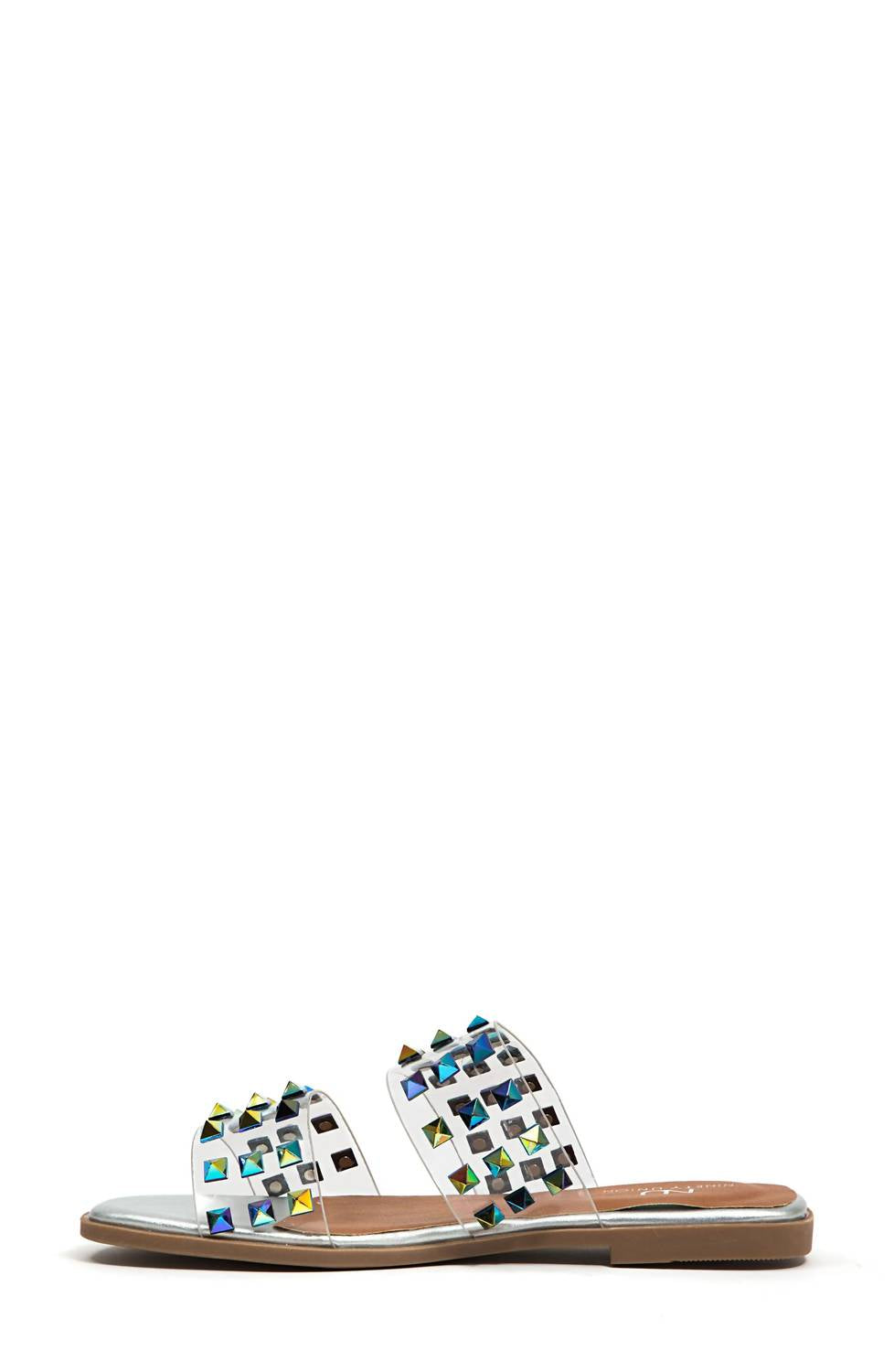 Ninety Union Women's Bloom Slide Sandal in silver - women's sandal