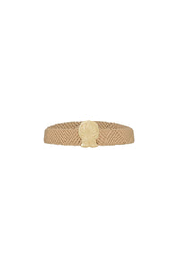 JUAN DE DIOS Women's Costa Dorada Braided Belt in nude - women's accessory