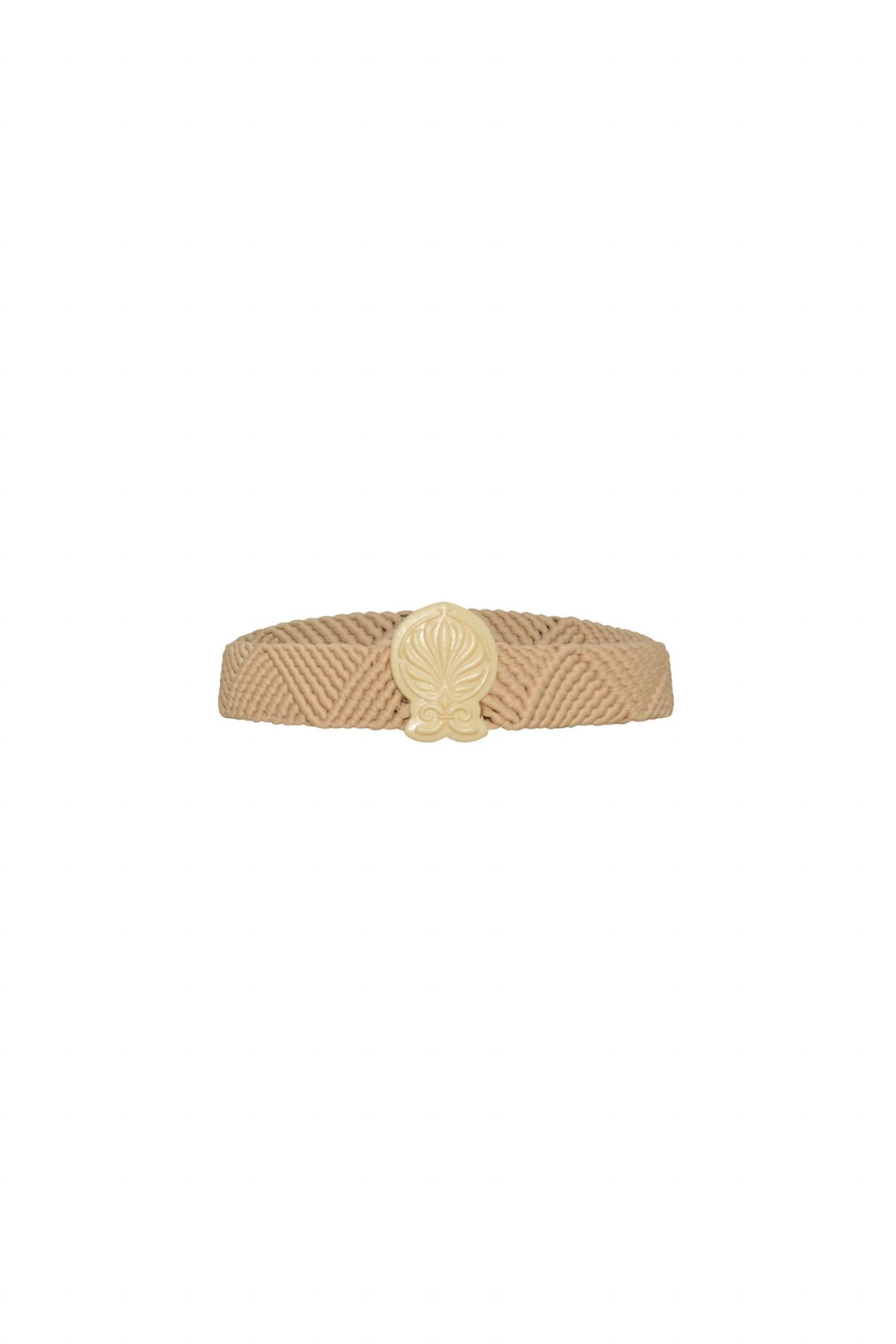 JUAN DE DIOS Women's Costa Dorada Braided Belt in nude - women's accessory