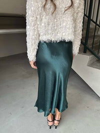Lucy Paris - Skylar Bias Midi Skirt