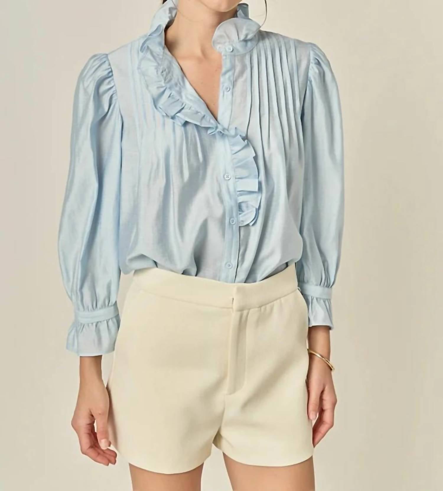 English Factory - Ruffle detail blouse