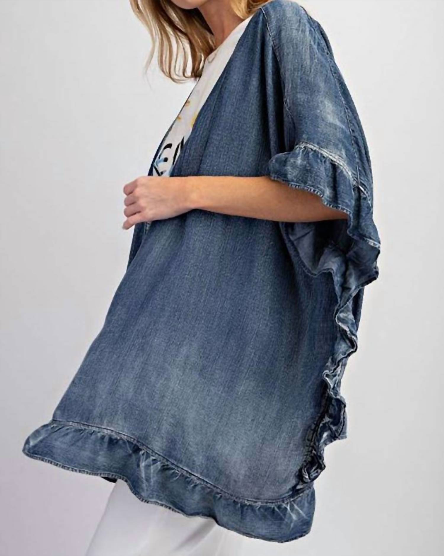 Legend Or Lies - Elbow-Length Tencel Cardigan