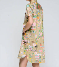 Vilagallo Short Shirt Dress in california - women's dress - detail view
