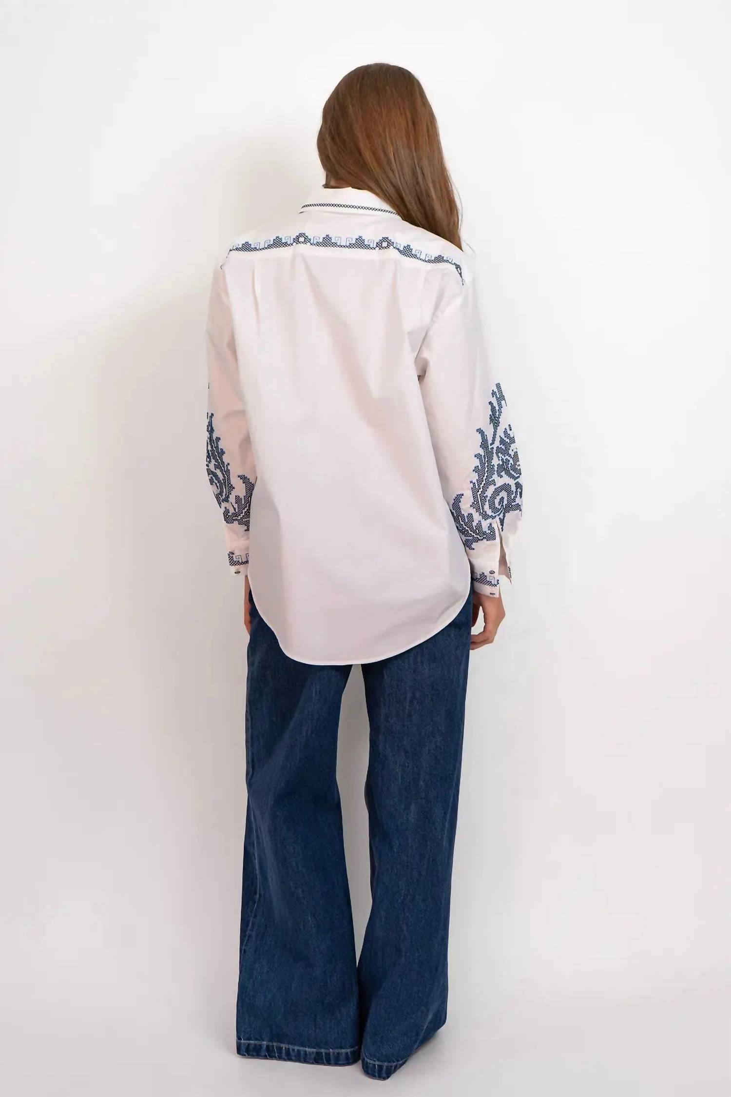 ALEMAIS Hazel Relaxed Shirt in white - women's shirt - view 5