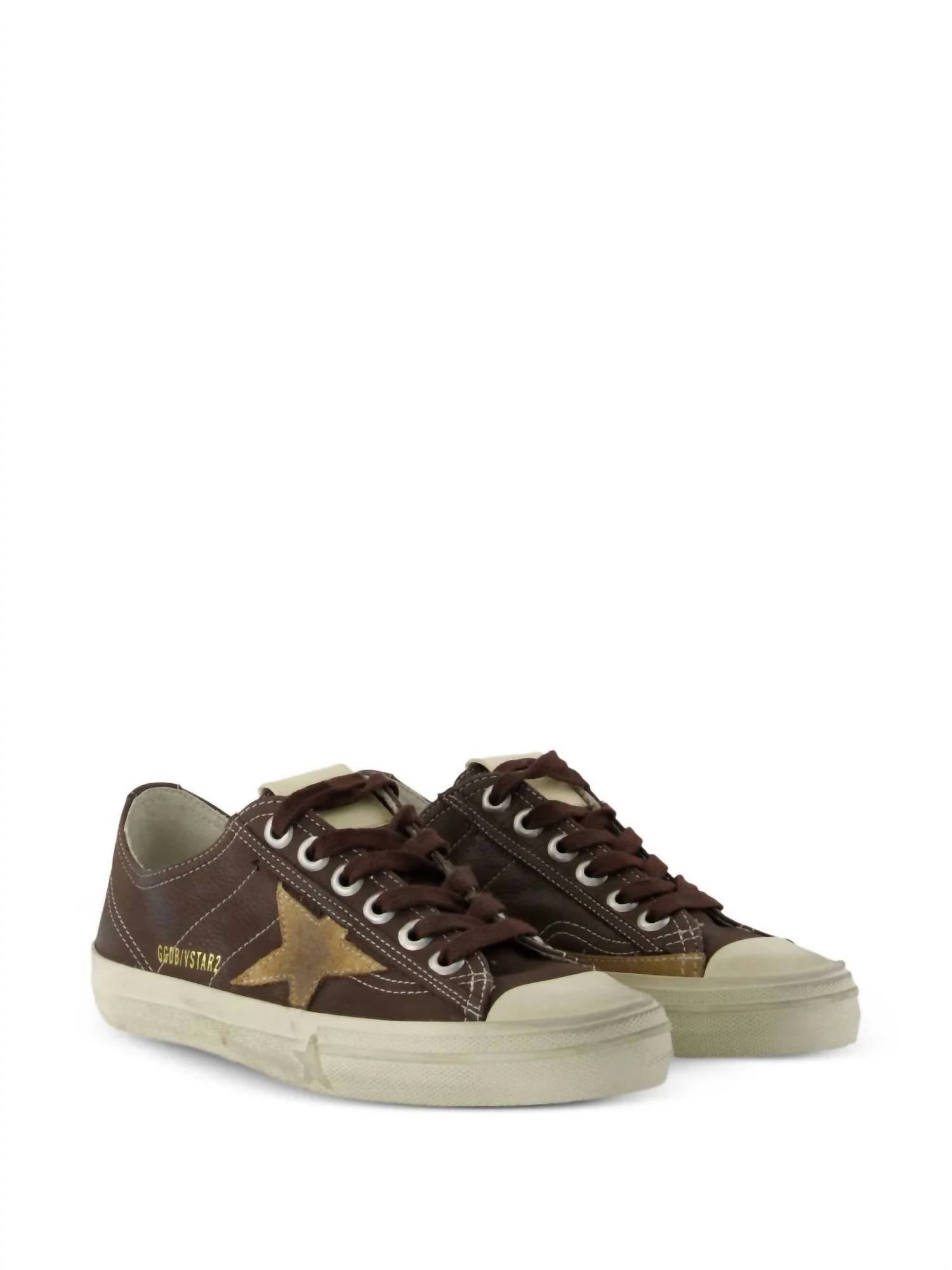 Golden Goose - Women's V Star Lace Up Sneakers