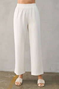 The Greii - Women's Soft Novelty Knit Wide-leg Pants