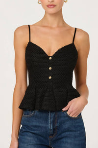 Astr - Paislee Sweetheart Peplum Top