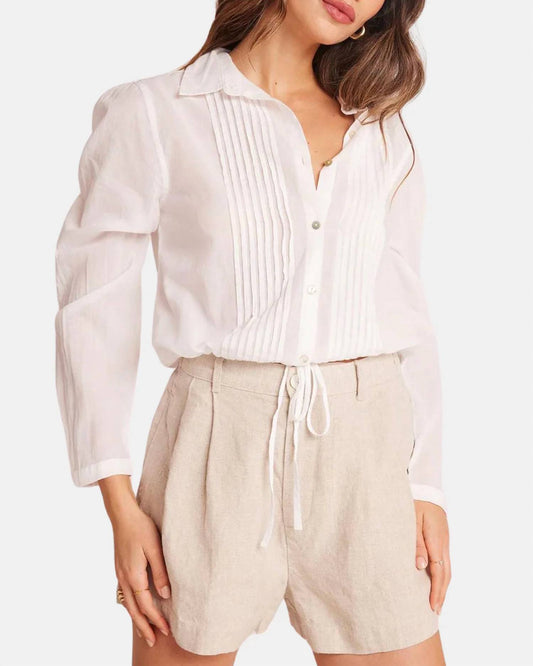 Bella Dahl - Pintuck Crop Button Down Shirt
