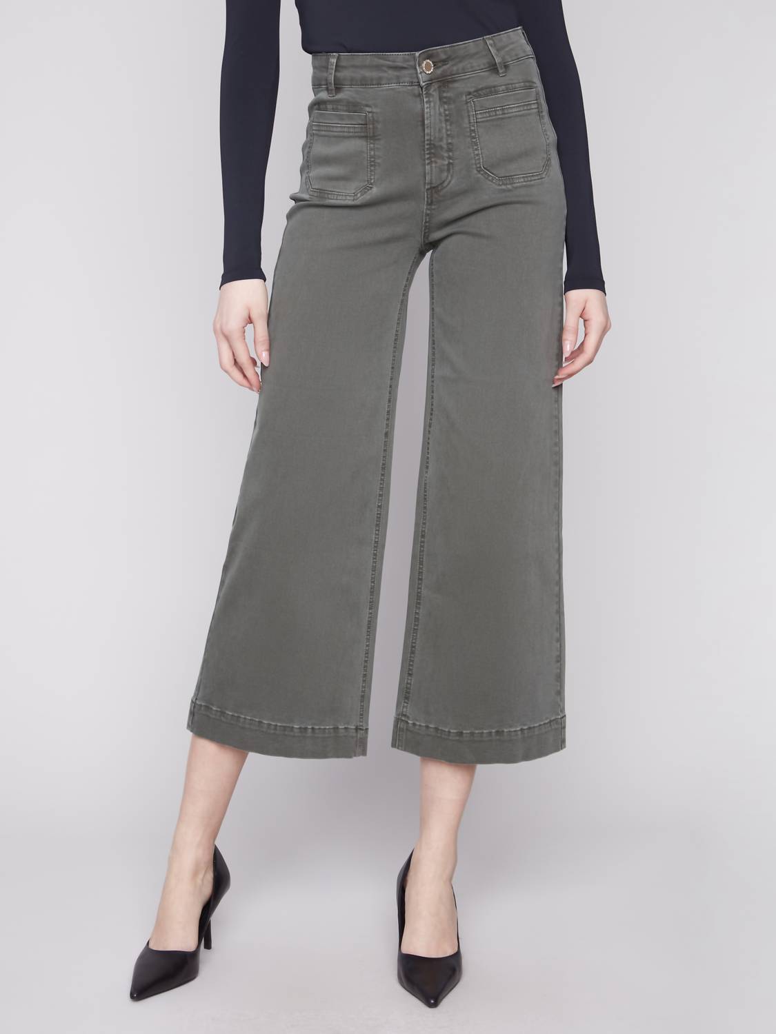 Charlie B - Spruce Cropped Twill Pants