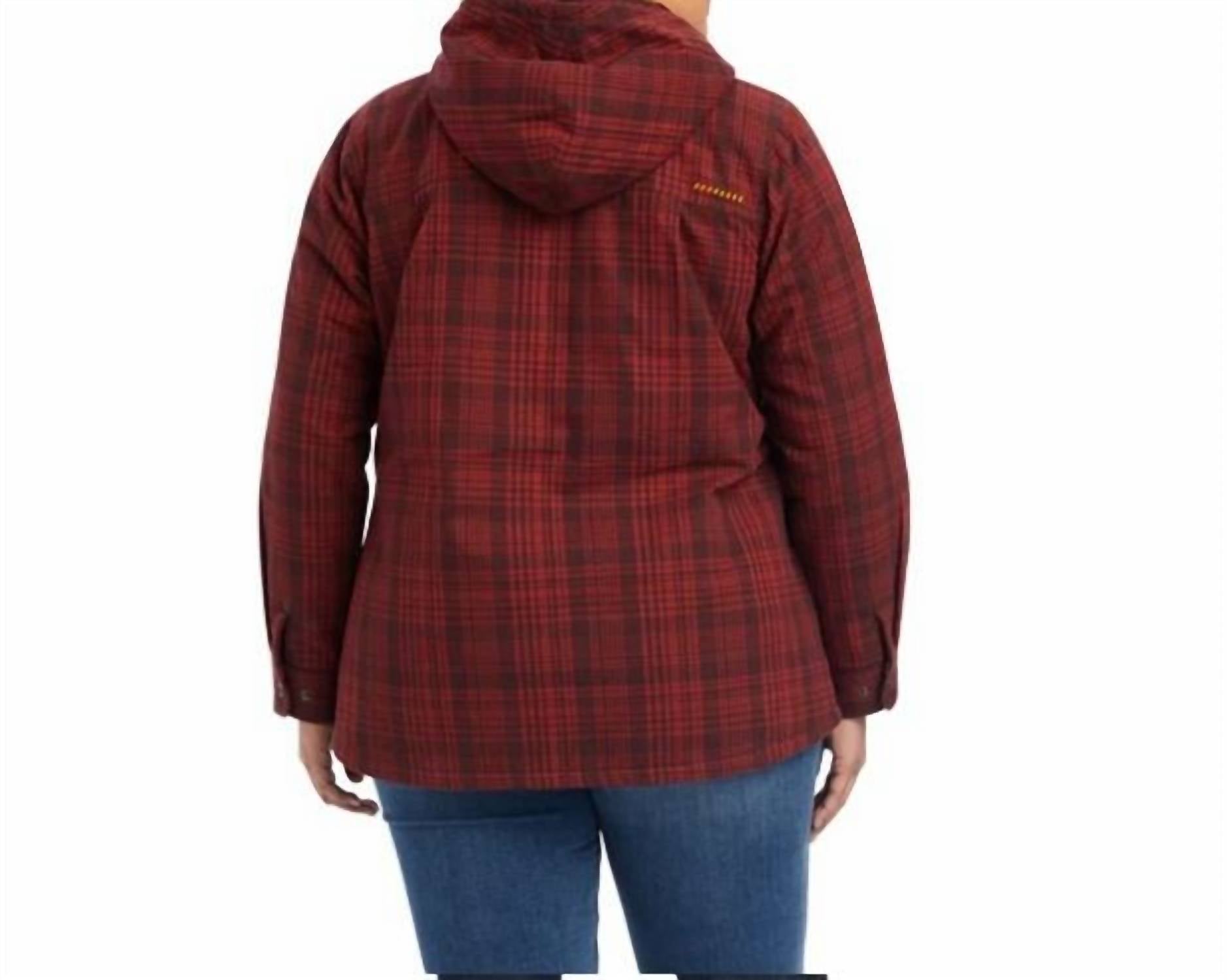 ARIAT Rebar Flannel Shirt Jacket in rosewood - women's jacket - alternate view