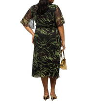 Fashion Szn Curve - Zebra Print Midi Dress - Plus Size