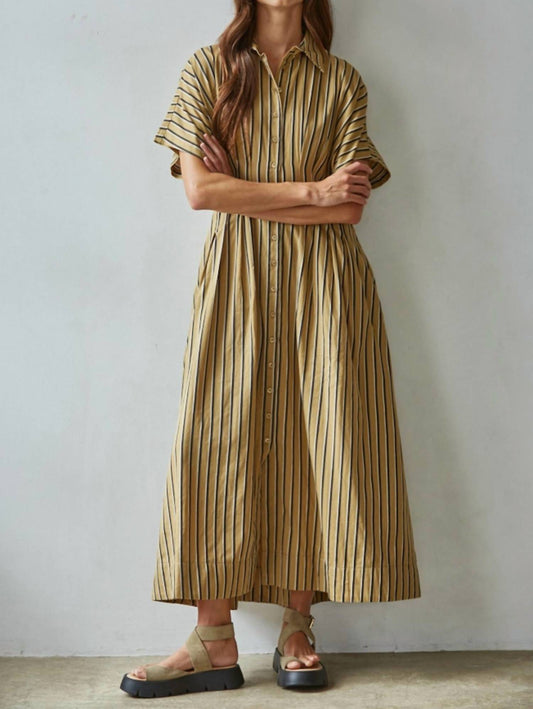 By Together - Striped Woven Midi Dress