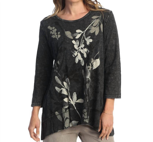 Jess & Jane - Verde Mineral Washed Cotton Georgette Contrast Top