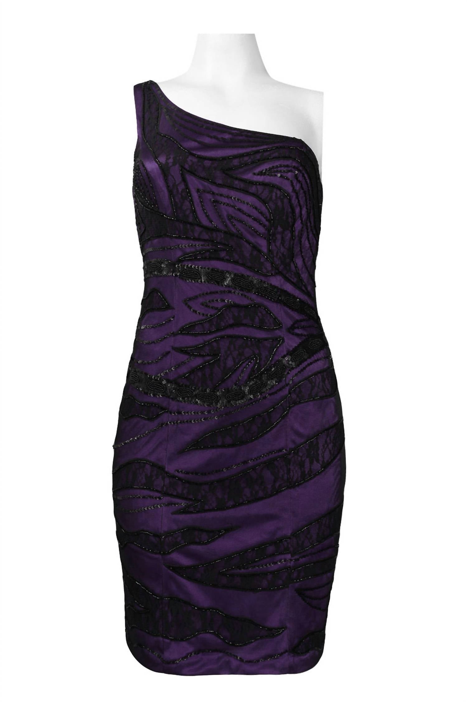 Sue Wong - One Shoulder Lace Embellished Dress