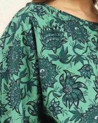 Omika - Verde Boat Neck Blouse