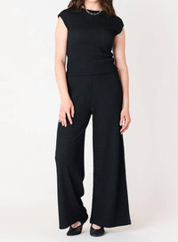 Dex - Cap Sleeve Drop Shoulder Texture Top