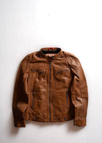 Iron & Resin Topanga Leather Jacket in cognac - women's jacket - view 4
