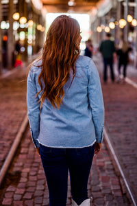 Layerz Clothing - Clyde Embroidered Chambray Top