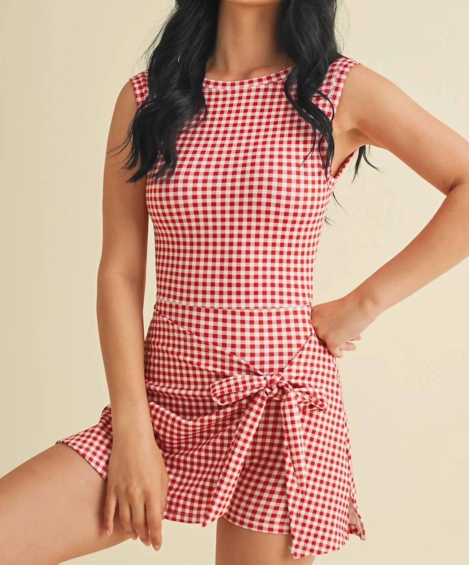 Kimberly C - Gingham Wrap Dress
