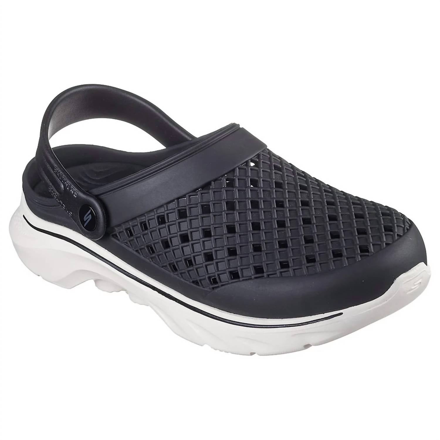 Skechers Men's Foamies Go Walk 7 Clog Shoes in black white - men's loafer