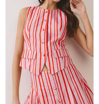 Tcec - Feeling Fantzy Button Down Vest Top