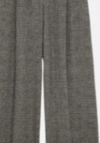 Suncoo Women's Jeffrey Houndstooth Wide Leg Pant in black white - women's pants - detail view