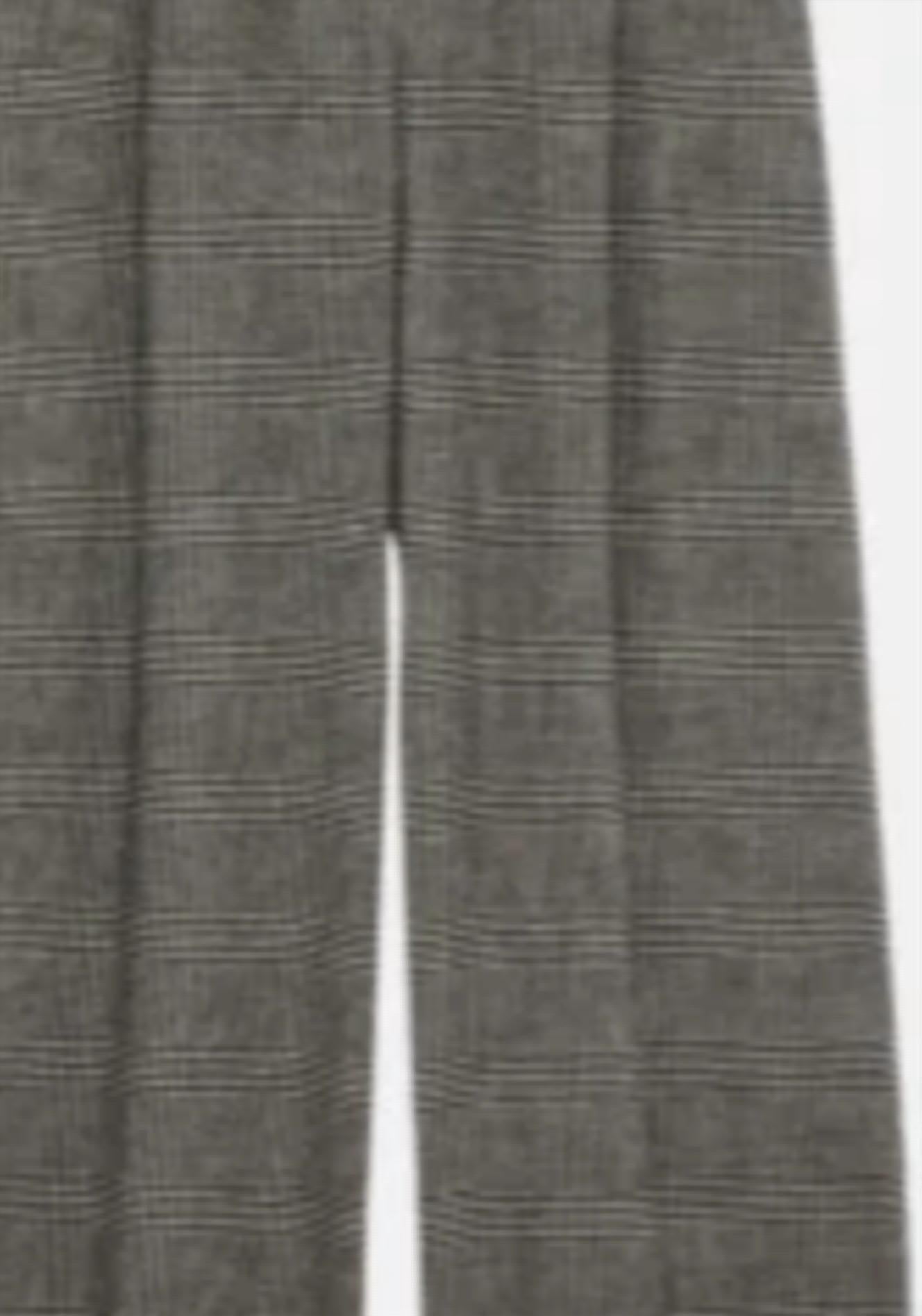 Suncoo Women's Jeffrey Houndstooth Wide Leg Pant in black white - women's pants - detail view