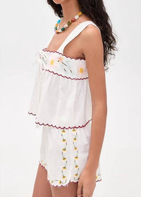 Ciao Lucia - Ander Embroidered Top