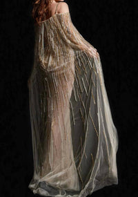 Jovani - Embellished Sheath Couture Gown