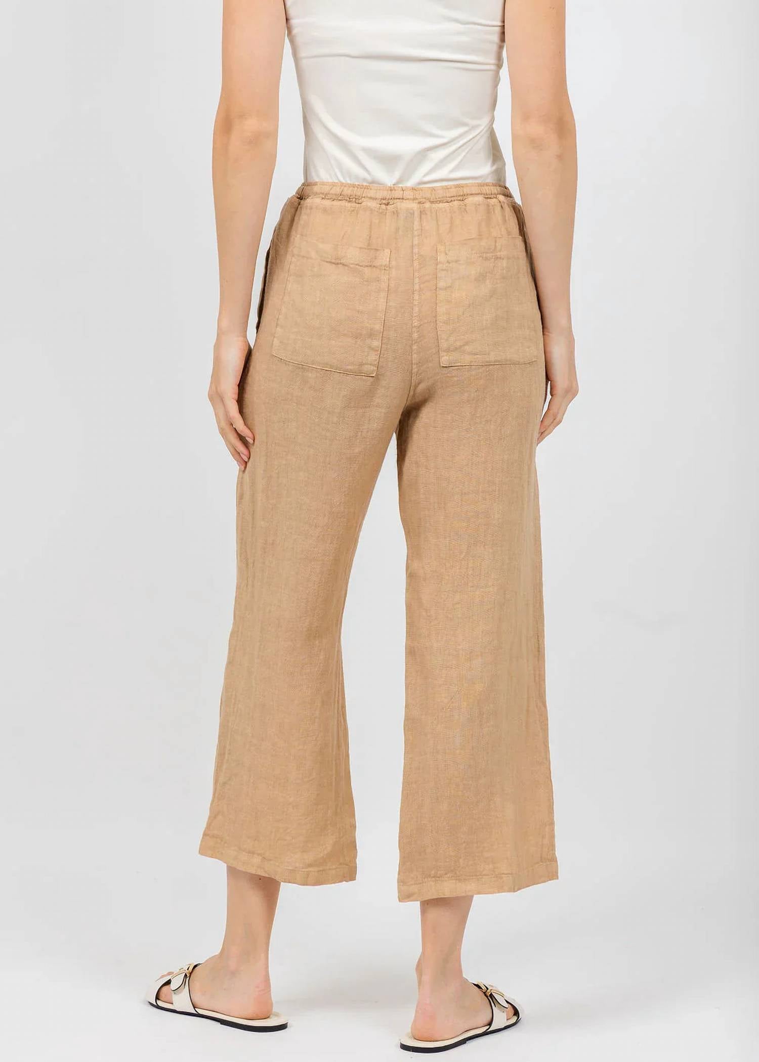 Elliott Lauren - At Ease Linen Crop Pant
