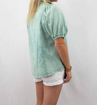 Entro - Denim Collared Button Down Top