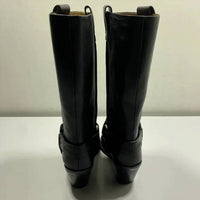 See by Chloe Women's Western Leather Boots in black - women's shoe - detail view