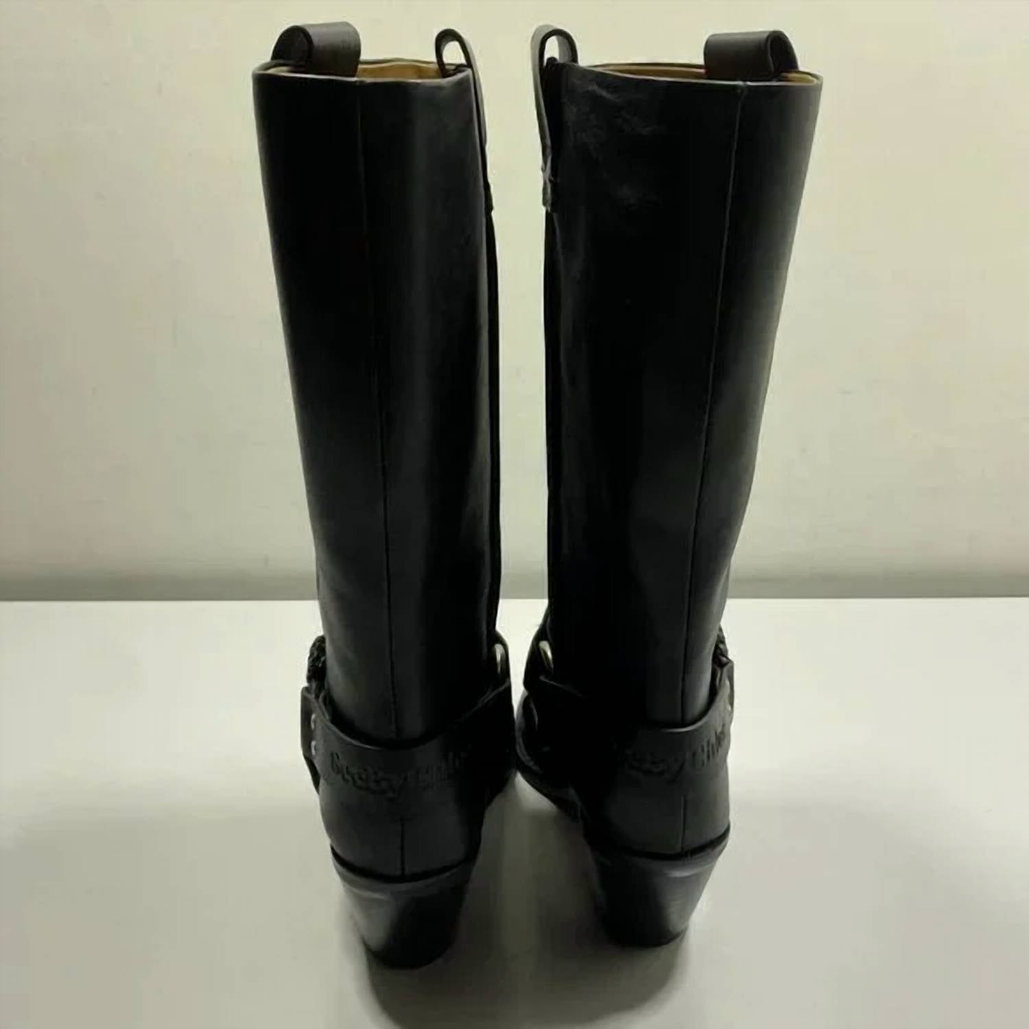 See by Chloe Women's Western Leather Boots in black - women's shoe - detail view