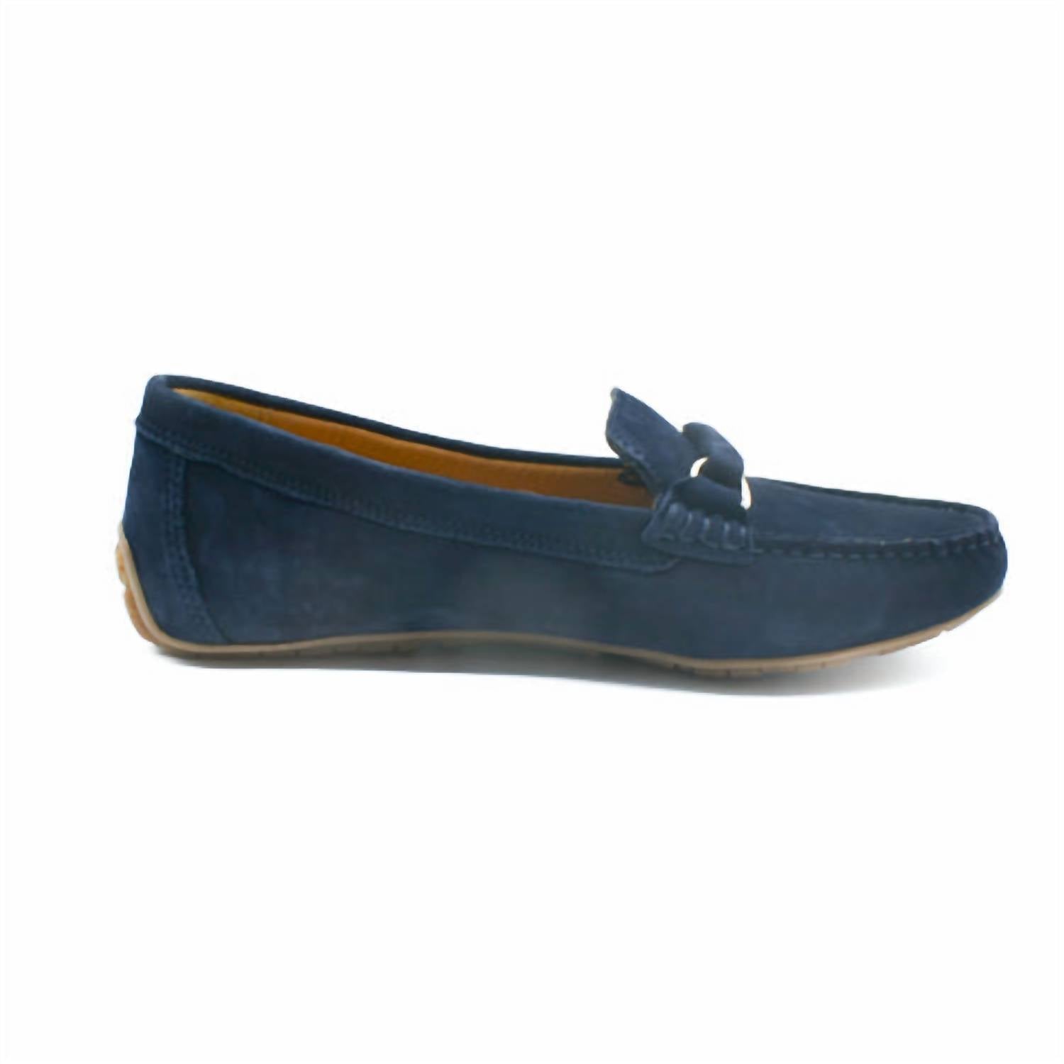 The FLEXX Women's Lionel Loafer in navy - women's flats - alternate view