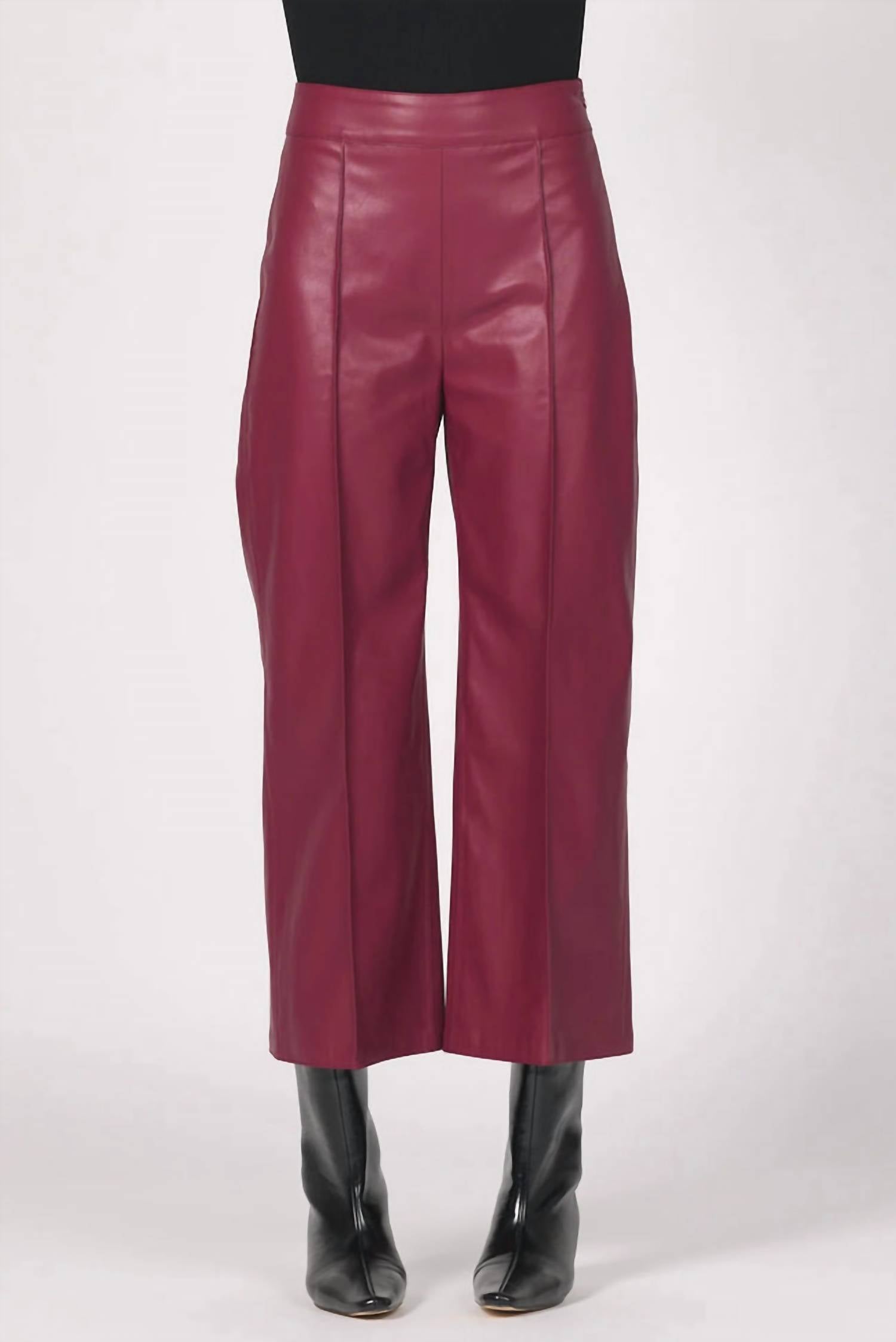 Another Love - Sparkle Wide Leg Leather Pants
