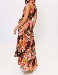 hutch Vela Maxi Dress in brown vintage floral - women's dress - alternate view