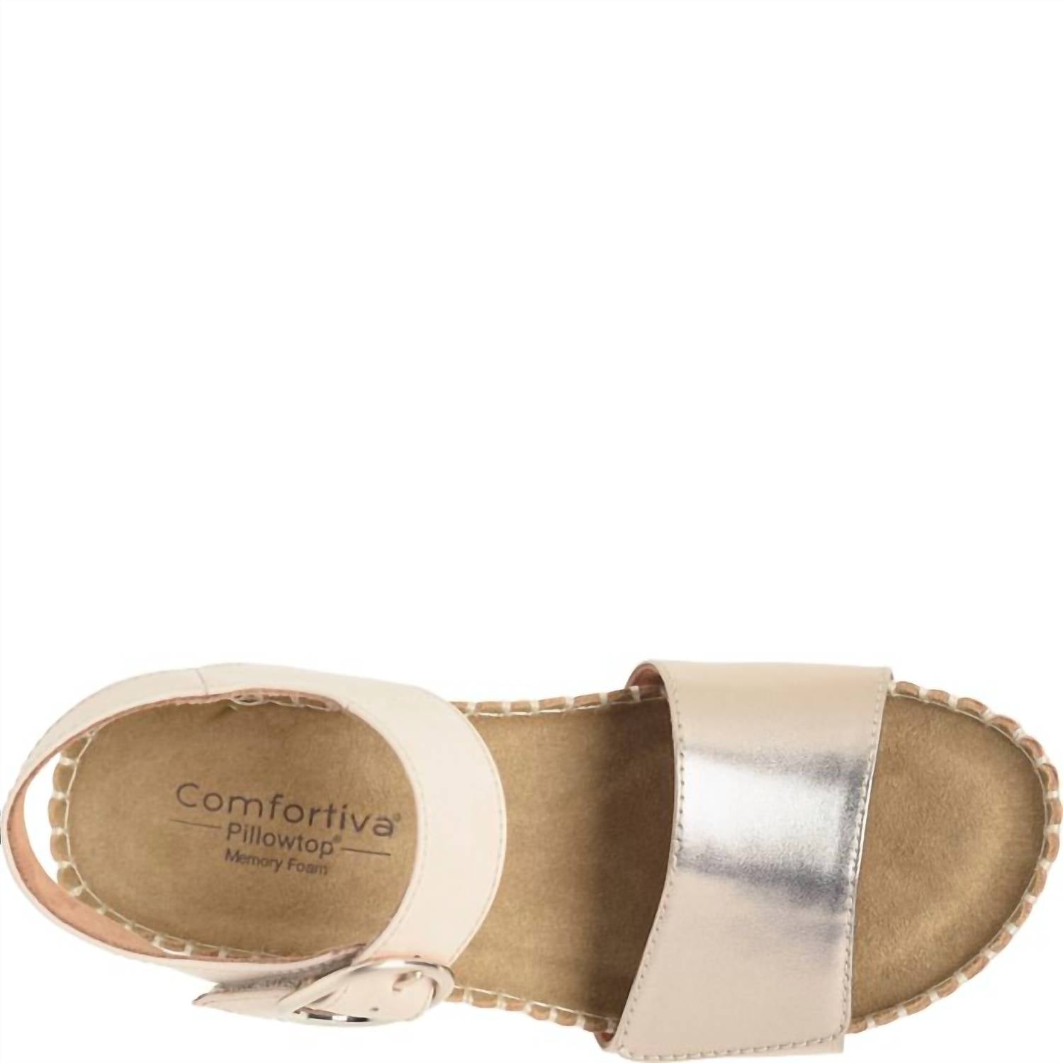 Comfortiva Women's Eldorah Sandal - Medium in gold beige - women's sandal - view 6