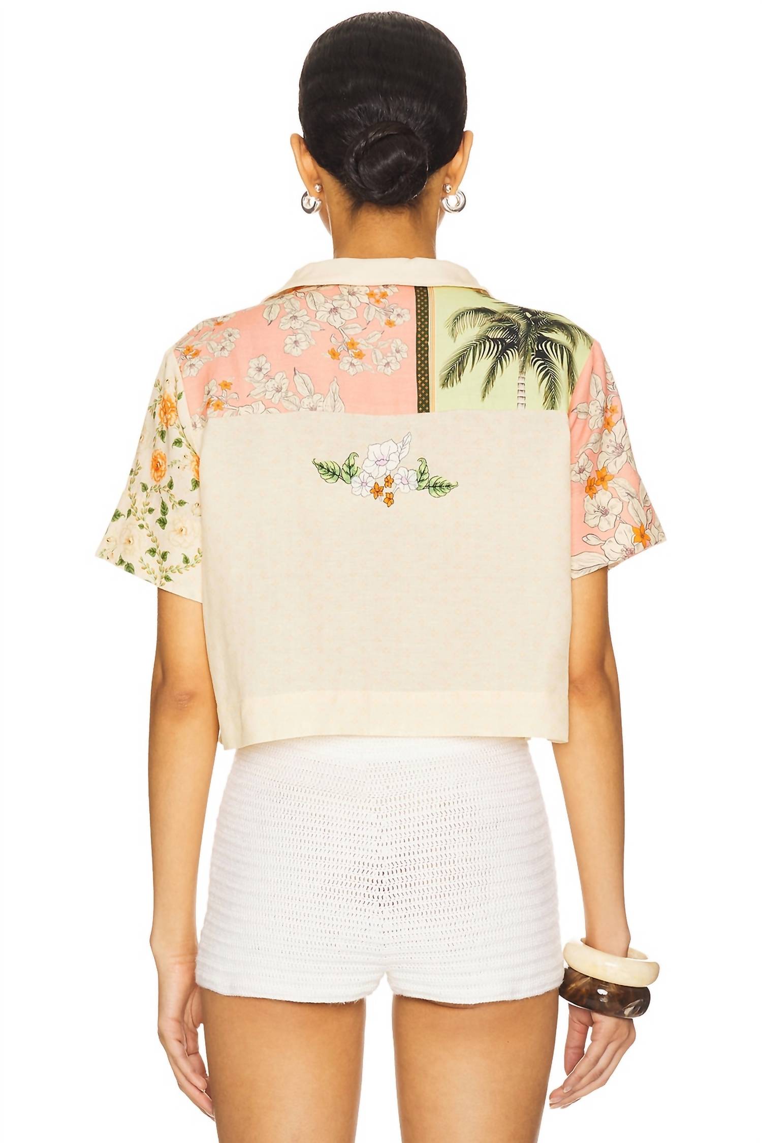 Agua Bendita - Itsy Cropped Short-sleeve Shirt