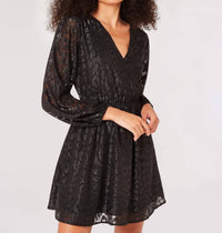 Apricot - Animal Lurex Jacquard Dress