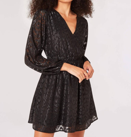 Apricot - Animal Lurex Jacquard Dress