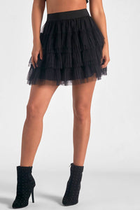 Elan - Layered Tulle Mini Skirt