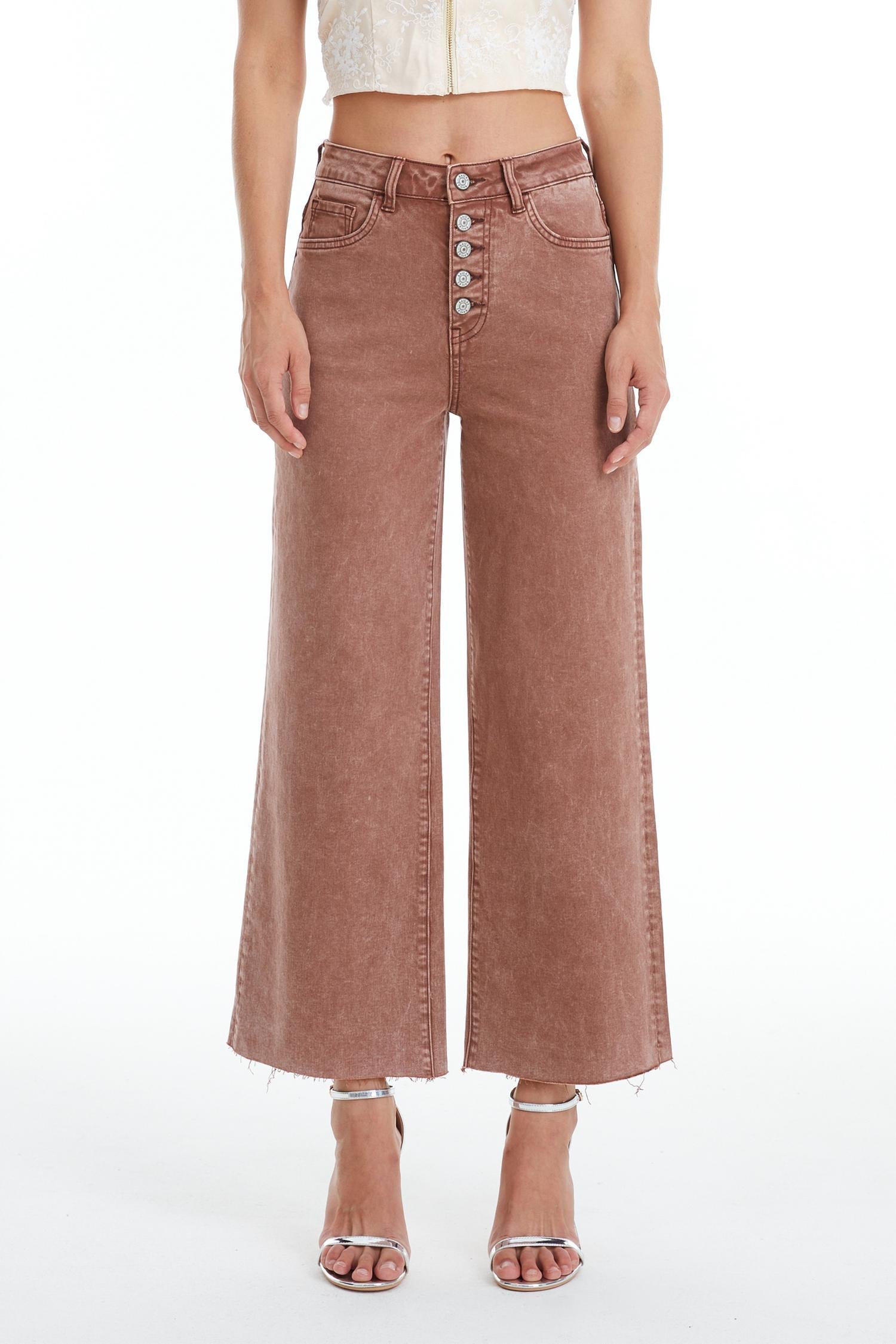 Bayeas - Jordan High Rise Wide Leg Denim Jeans