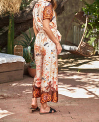 Paparazzi - Satin Border Print Jumpsuit
