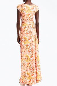 LIZETTE CUTOUT SLINKY KNIT MAXI DRESS