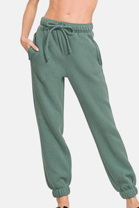 Zenana - Cozy Fleece Jogger Pants