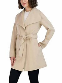 Womens Ella Jacket Wool Wrap Coat with Tie Belt