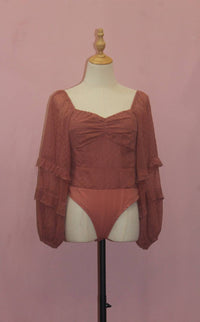 Twosisters The Label Women's Harmony Bodysuit in mauve - women's shirt