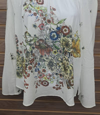 Grifflin Paris - Women's Cold Shoulder Floral Blouse